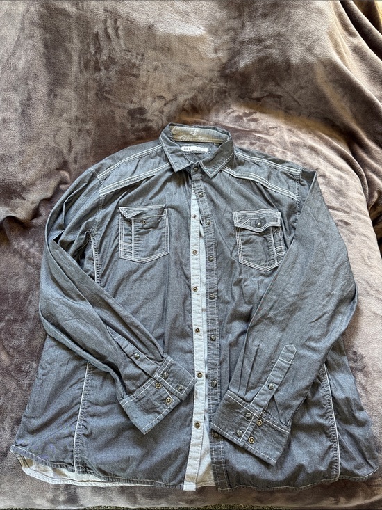 BKE Other - BKE Button-Up Shirt in Washed Gray